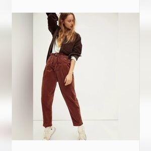 Free People Rust Brown Corduroy Pants
